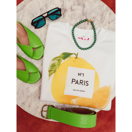 Limited Sweater Boxy N1 Paris Lemon