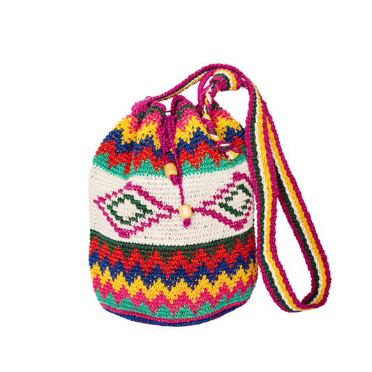 Gehaakte BUCKET BAG | Roze