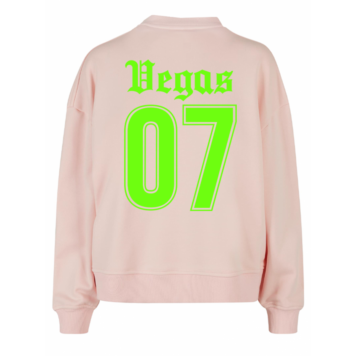 Limited Sweater Boxy Neon Green Velvet Vegas 07 Back