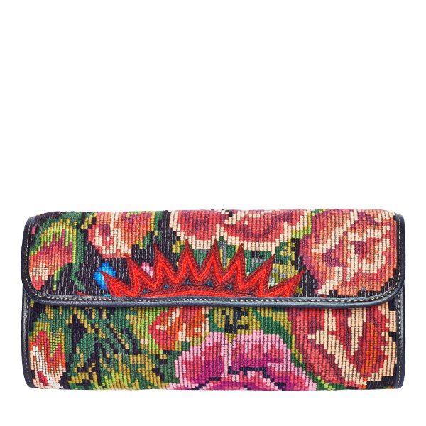 Boho-handtas | Bloemen rood