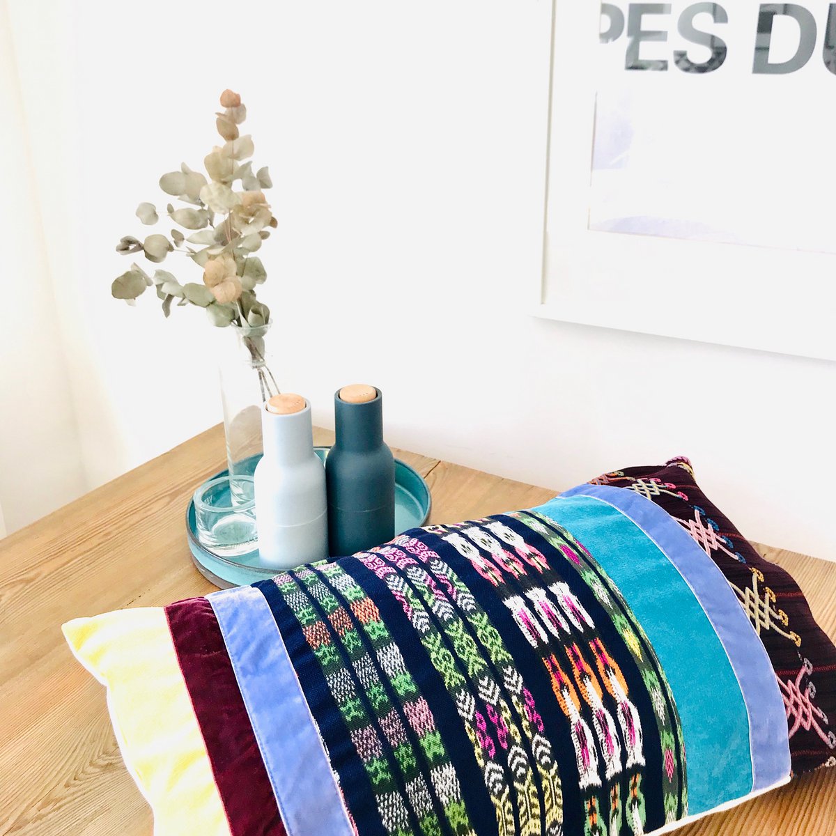 Boho-kussen | Strepen | 40 x 60 bohemian ibiza stijl handgemaakt