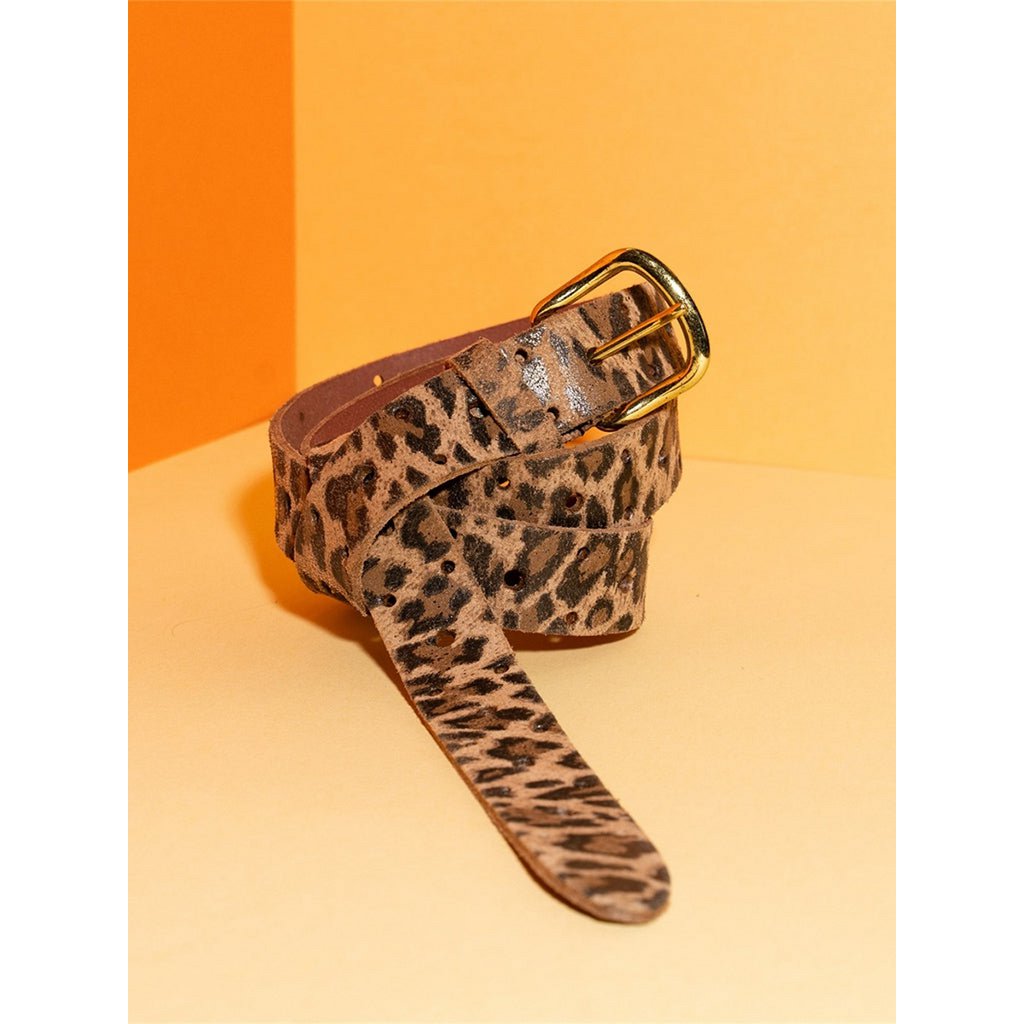 Belt Leather Long Leopard