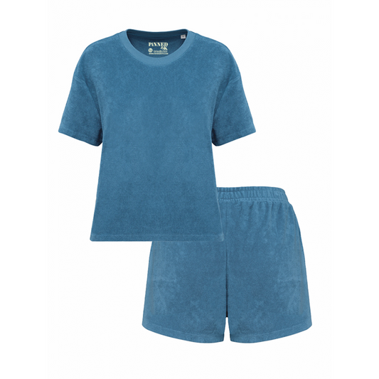 Set Badstof Basic blauw | NOTE: Levertijd 5-7 werkdagen