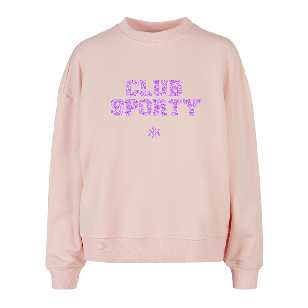 Limited Sweater Boxy Club Sporty Lilac Glitter