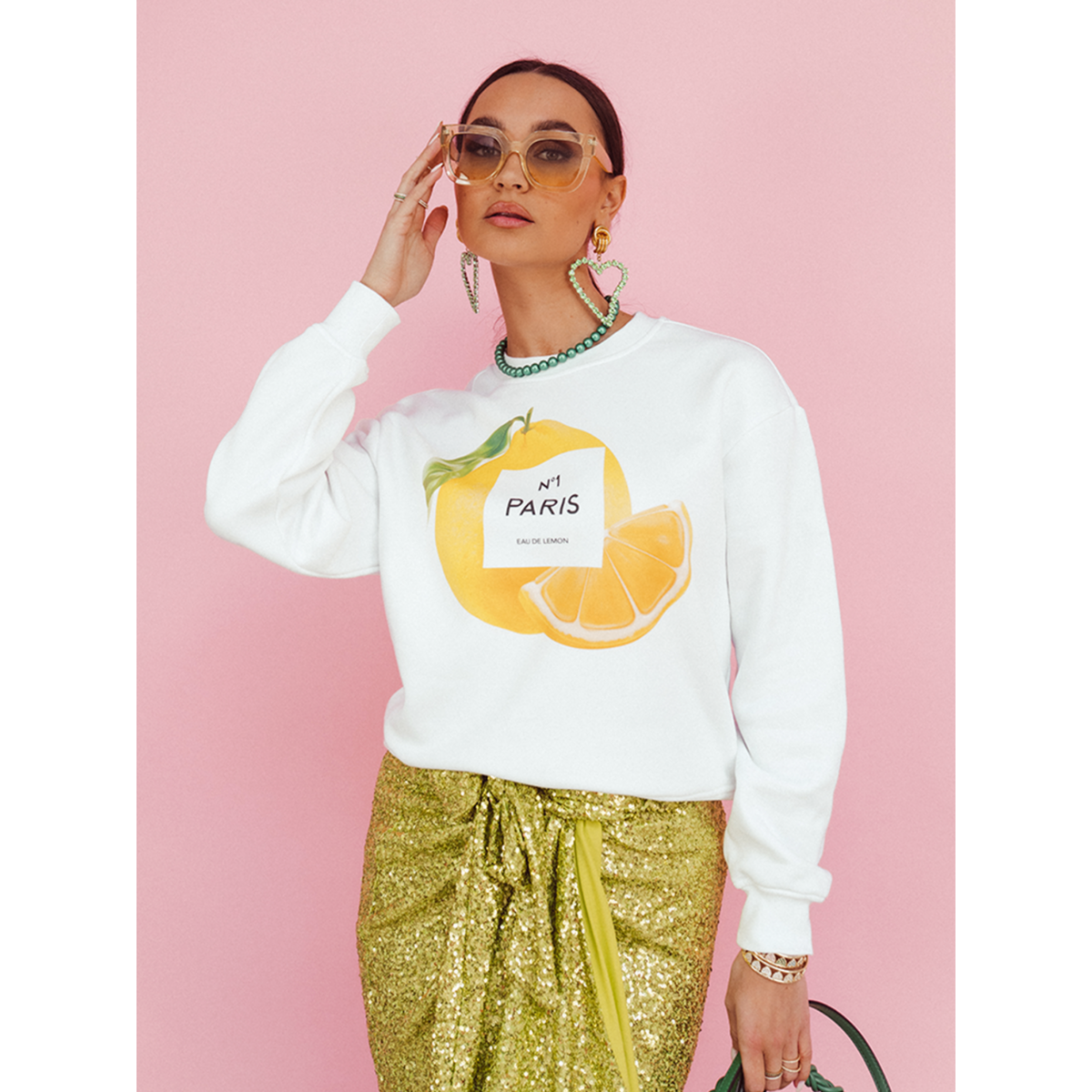 Limited Sweater Boxy N1 Paris Lemon